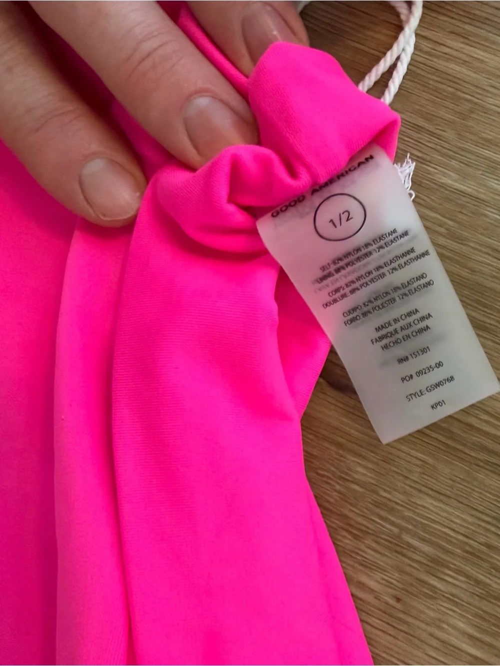 GOOD AMERICAN Women's Neon Pink Bikini Set with Matching Sarong